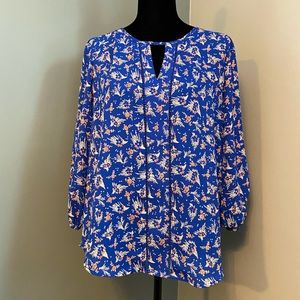 COLLECTIVE CONCEPTS
Warner Lattice Detail Blouse Cobalt Small